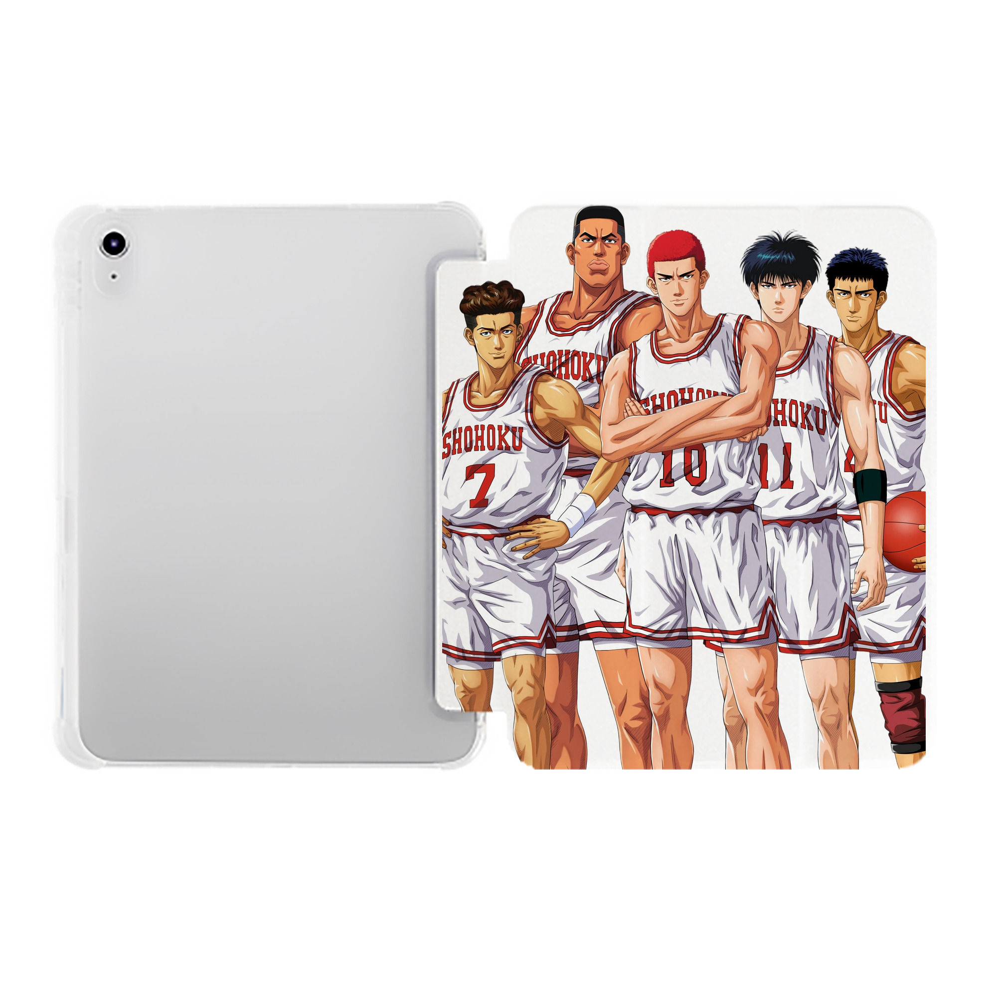 （画像用） SLAM DUNK／スラムダンク IPad ケース ペン収納付き 三つ折りスタンド PUレザー×シリコン 対応機種9.5/10.5/10.9インチ
